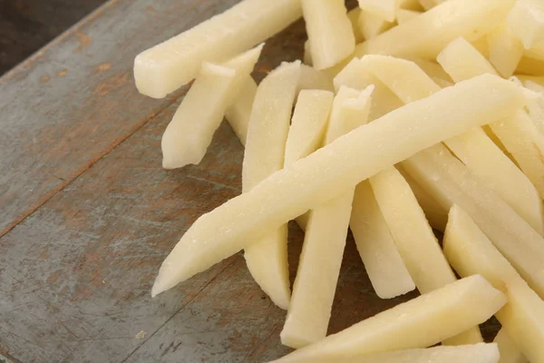 Prepared Raw Chipped Potatoes — Stock Photo, Image