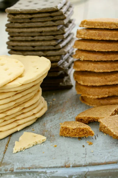 Biscoitos Queijo Salgados Assados — Fotografia de Stock