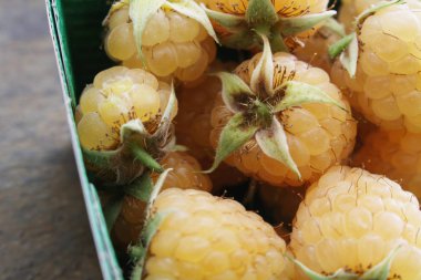 taze olgun altın ahududu