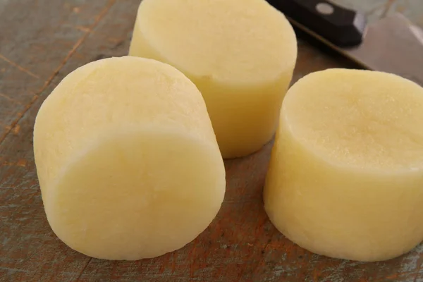 Preparing Fresh Potatoes Table — Stock Photo, Image