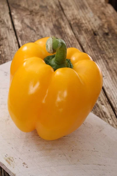 Preparación Pimiento Amarillo Fresco — Foto de Stock