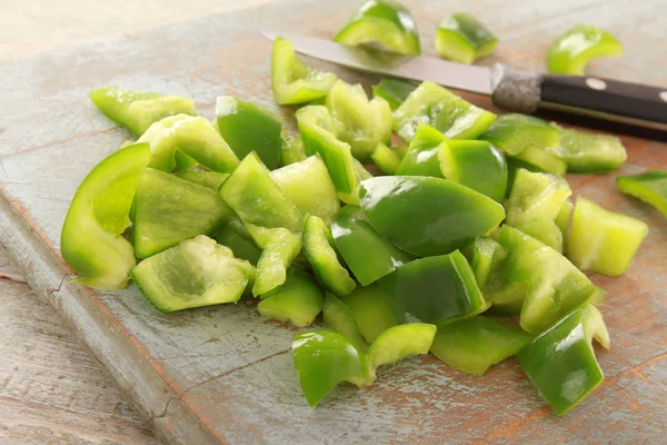 Förbereda Hälsosamma Färska Paprika — Stockfoto