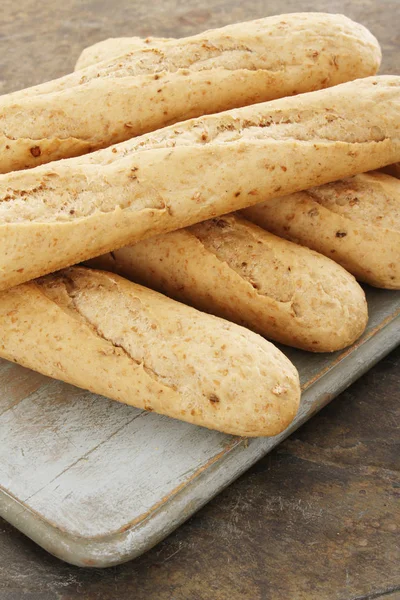 Teil Gebackenes Baguette Brot — Stockfoto