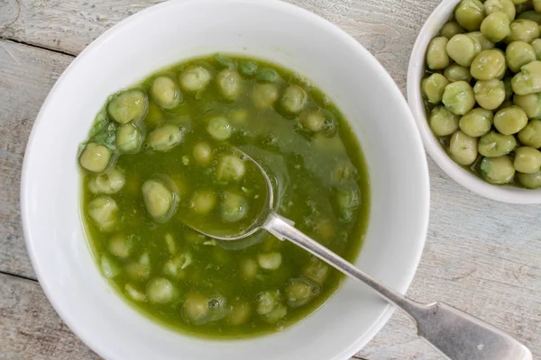 Förberedda Märgärt Ärtor Bordet — Stockfoto