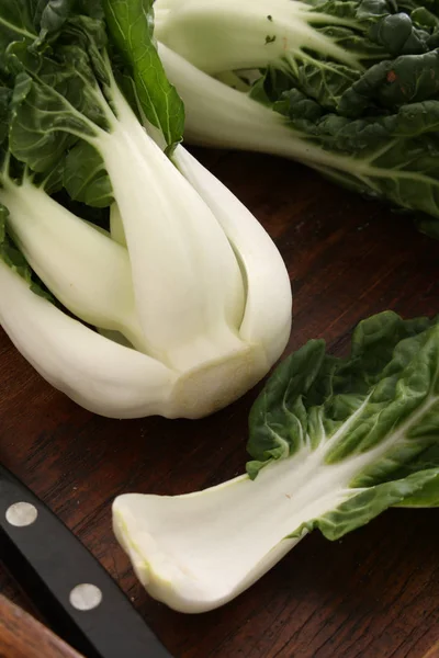 Preparar Pac Choi Vegetal —  Fotos de Stock