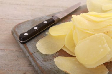 hazırlama taze patates yakın çekim