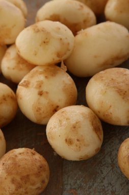 hazırlama taze patates yakın çekim