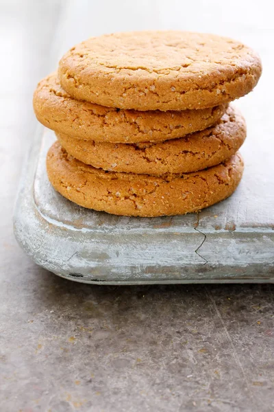 Biscoitos Gengibre Snap Mesa — Fotografia de Stock