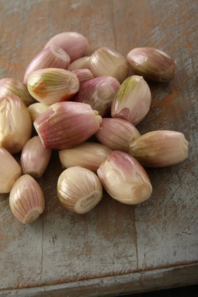 Preparing Raw Onions Close — Stock Photo, Image