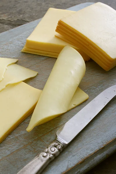 Preparação Porções Queijo Lácteo — Fotografia de Stock