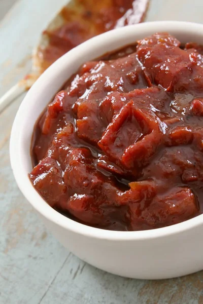 Chutney Augurk Relish Schotel — Stockfoto