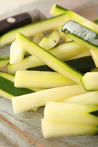 Preparare Manganelli Zucchina Sul Tavolo — Foto Stock
