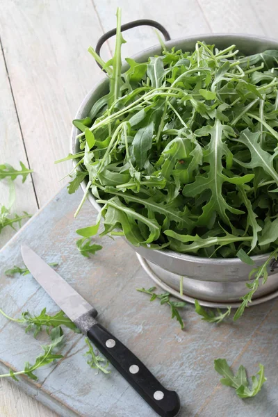 Frisse Salade Bladeren Vergiet — Stockfoto