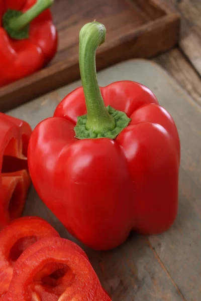 Preparar Pimientos Rojos Frescos — Foto de Stock