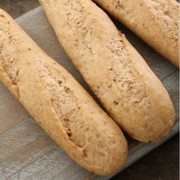 Teil Gebackenes Baguette Brot — Stockfoto