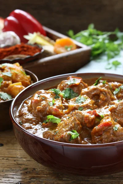 Hagyományos Indiai Curry Étel — Stock Fotó