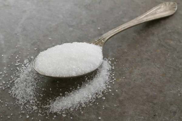 Açúcar Branco Refinado Granulado — Fotografia de Stock