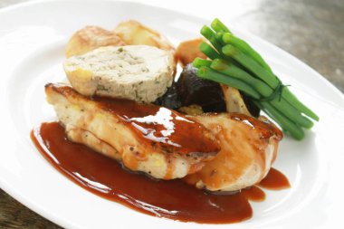 sebze yemek ile kaplama tavuk