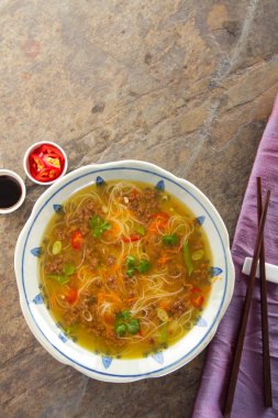 Geleneksel Çince Yuk toplamı yuk toplamı şehriye çorba