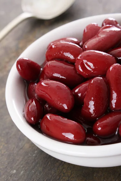 Red Kidney Beans White Dish — Stock Photo, Image