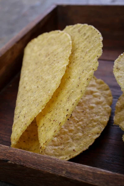 Taco Kabukları Yakın Çekim — Stok fotoğraf