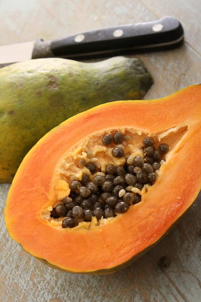 Rijpe Papaya Van Gezond Fruit — Stockfoto