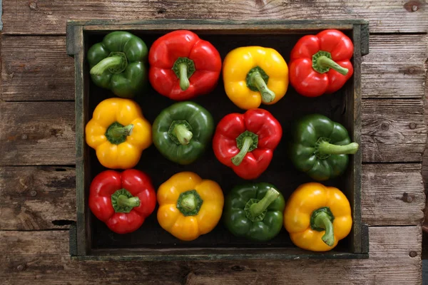 preparing fresh peppers on the table