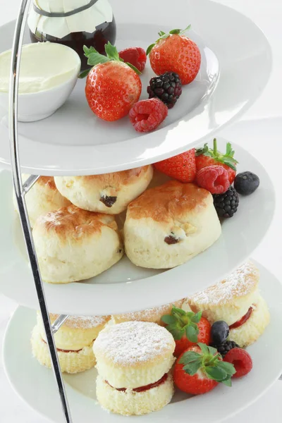 Traditionell Afternoon Tea Urval — Stockfoto