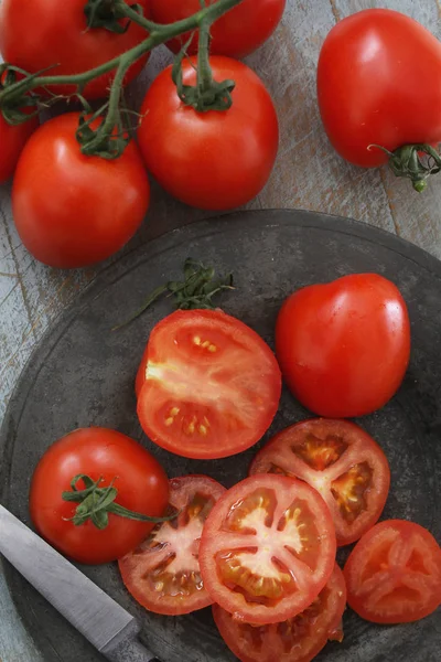 Świeżych Dojrzałych Pomidorów — Zdjęcie stockowe