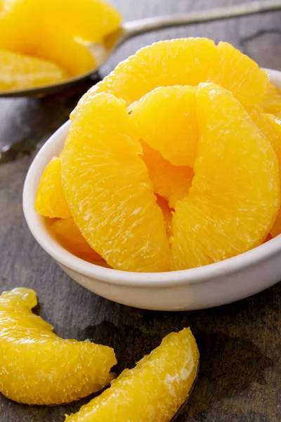 Preparados Sabrosos Segmentos Naranja — Foto de Stock
