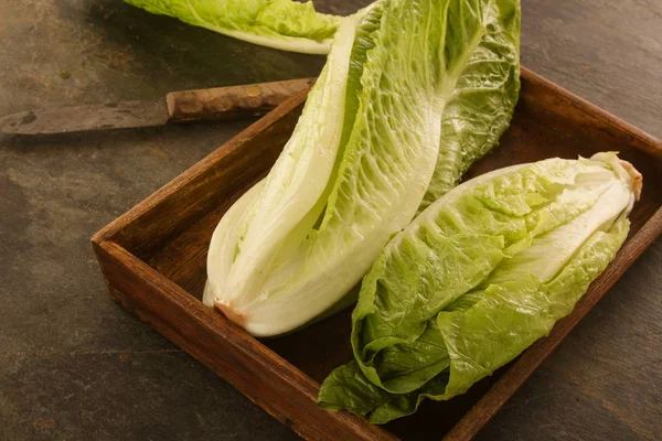 Frische Schmackhafte Salatblätter — Stockfoto