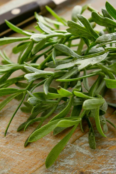 Preparing Rock Samphire Table — Stock Photo, Image