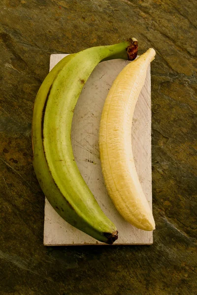 Preparação Frutos Bananeira Mesa — Fotografia de Stock