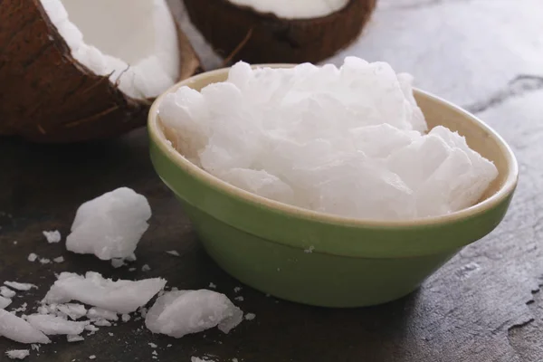 Olio Cocco Sano Nel Piatto — Foto Stock