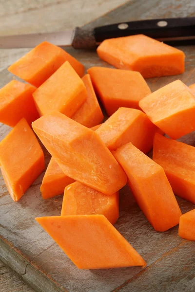 Приготування Свіжої Здорової Моркви — стокове фото