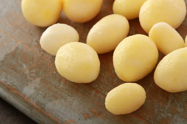 Preparación Patatas Crudas Frescas — Foto de Stock