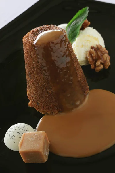 Dessert Éponge Savoureux Plaqué — Photo