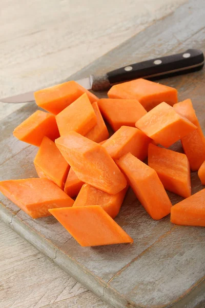 Приготування Свіжої Здорової Моркви — стокове фото
