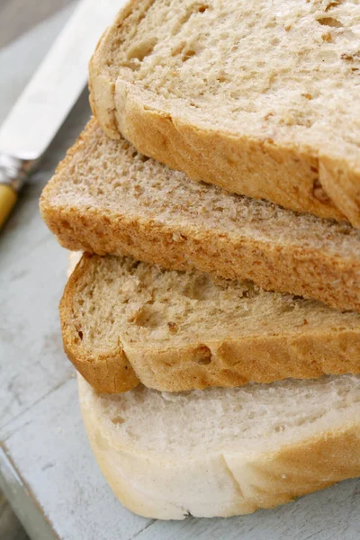 Auswahl Geschnittenem Brot Aus Nächster Nähe — Stockfoto