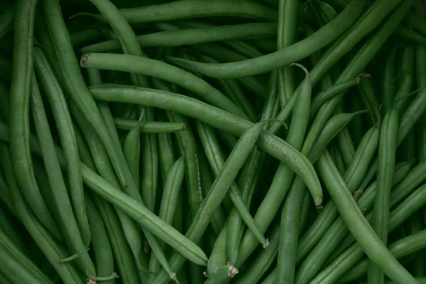 Zubereitung Feiner Grüner Bohnen — Stockfoto