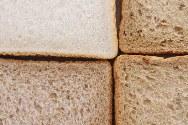 Auswahl Geschnittenem Brot Aus Nächster Nähe — Stockfoto