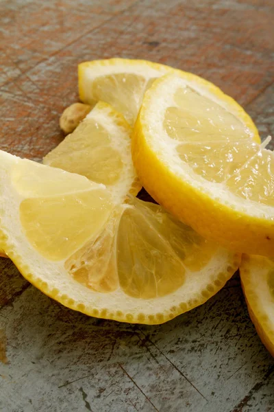 Zubereitung Gesunder Frischer Zitronen — Stockfoto