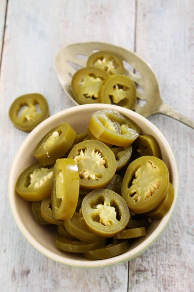 Pickled Jalapeno Chillie Peppers Royalty Free Stock Photos