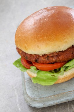 Pared sığır eti hamburger yemek