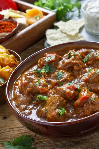 Traditionelle Indische Currymahlzeit — Stockfoto