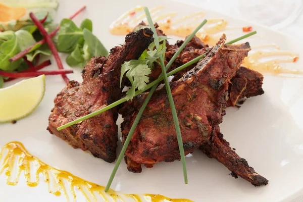 Indische Lammkoteletts Vom Grill — Stockfoto