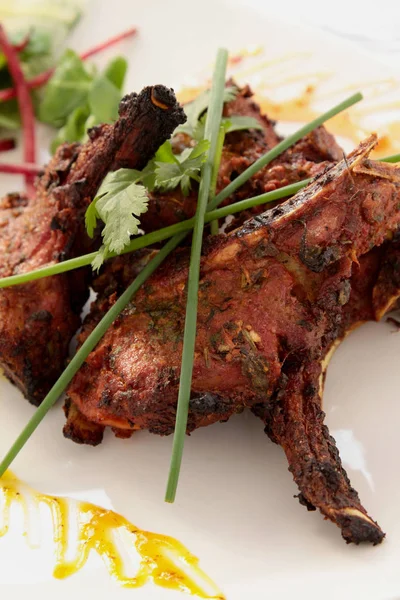 Indian Grilled Lamb Chops — Stock Photo, Image