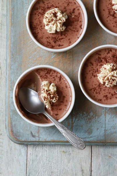 Choklad Potten Mousse Dessert — Stockfoto