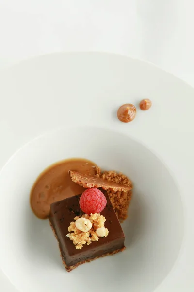 Aranyozott Ízletes Csokoládé Desszert — Stock Fotó