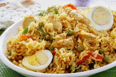 geleneksel Hint biryani pirinç